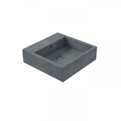 Globo Le Pietre Раковина 50х50х14 см, без отв., накладная, цвет: серый туф