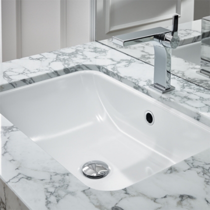 Bette One Раковина встраиваемая под столешницу 43.4&amp;times;41.6&amp;times;13см, без отв., с переливом, сталь, цвет: белый