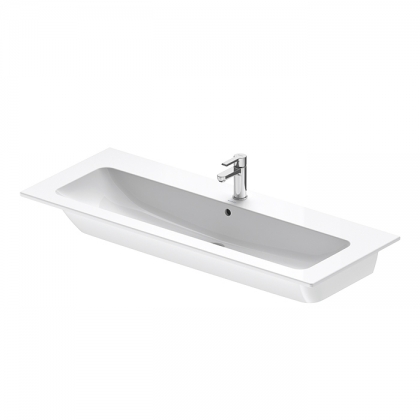 Duravit ME by Starck Раковина подвесная 123х49см, с площадкой, с 1 отв., по центру, цвет: белый