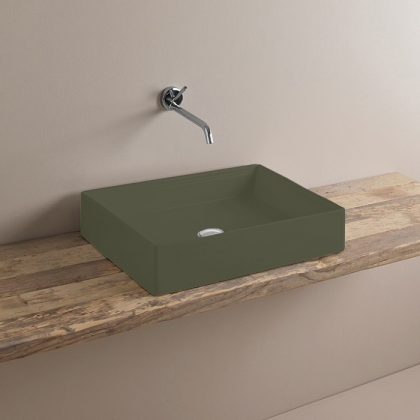 Artceram Scalino Раковина 55х38см., накладная, без отв., без слив перелива, цвет: &amp;amp;quot;цемент&amp;amp;quot;mate