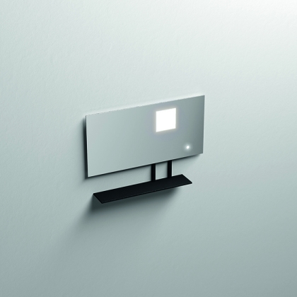 Kerasan Mirrors Зеркало 90х61cм, с черной матовой полкой, с LED подсветкой и сенс выкл.
