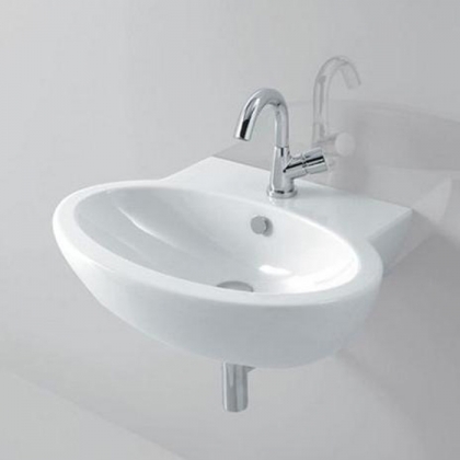 Azzurra Comoda Раковина подвесная 65x50 см, с 1 отв. под смеситель, цвет: Bianco lucido