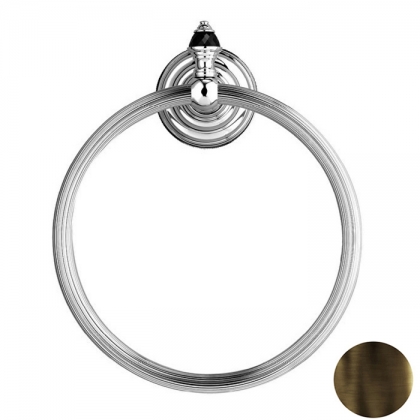 Devon&amp;amp;Devon Black Diamond Полотенцедержатель - кольцо 21см., подвесной, цвет: черный/бронза