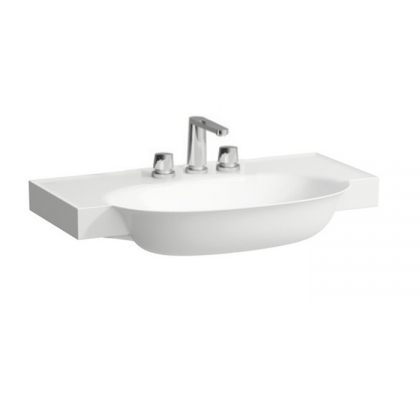 Laufen New Classic Раковина накладная 80х48х7.5см, с 3 отв., без перелива, цвет: белый матовый