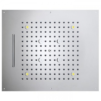 BOSSINI DREAM/3 Верхний душ 570 x 470 мм, 3 режима (дождь, каскад, туман), с 4 LED RGB, блок питания/управления, Cromoterapia, цвет: хром