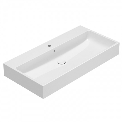 Globo Le Pietre Раковина 100х50х13см., 1 отв., накладная, с донным клапаном, цвет: белый