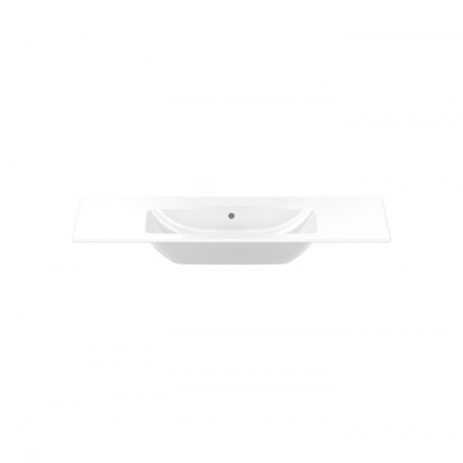 Duravit Me by Starck Раковина для мебели с перел., без отв. под смес., 1230x490мм, с покрытием Wondergliss, цвет: белый
