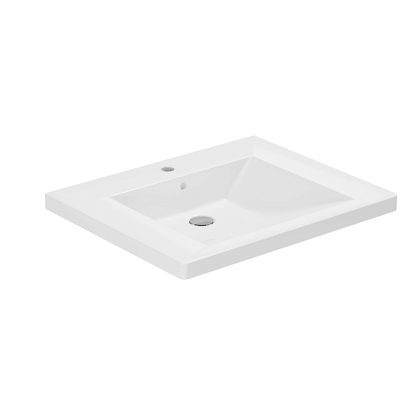 Azzurra Thin Подвесной умывальник для людей с ограниченными возможностями 70x57xH15 см, c 1 отв., цвет: Bianco lucido