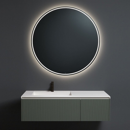 Antonio Lupi Albore Зеркало с блестящей кромкой, &amp;Oslash;120cм., толщиной 5 мм, с белой светодиодной подсветкой, на раме