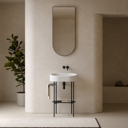 Globo Lalita Зеркало, размер 110х51 см, крепление в комплекте, цвет: Nero opaco