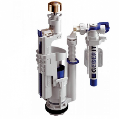 Kerasan Механизм двойного смыва GEBERIT, нижний подвод воды, цвет: золото