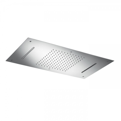 Almar Rectangular Верхний душ, потолочный, 70х38см, 2 режима, цвет: нержавеющая сталь