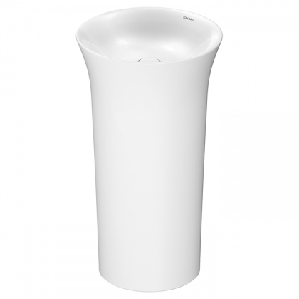 Duravit White Tulip Раковина напольная &amp;Oslash;50х h90см., без перелива, без отв., сифон, слив в стену, цвет: белый