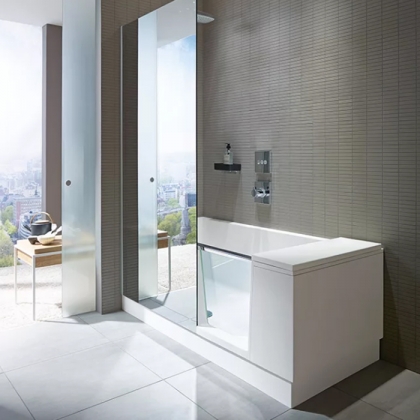 DURAVIT Shower + Bath Bathtub Ванна 170х75хh210.5см, прямоугольная с входной дверью и душевой шторкой, DX - правосторонняя, цвет: белый