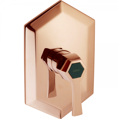 CISAL Cherie Однорычажный смеситель для душа, цвет: золото розовое/черный матовый