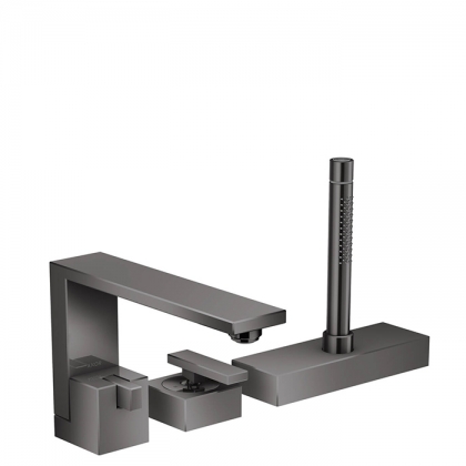 Axor Edge Смеситель на борт ванны, на 3 отв., с ручным душем, излив 210мм, цвет: черный