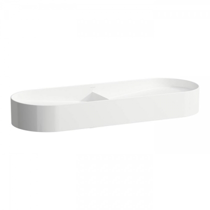 Laufen Sonar Раковина 100x37x13см., двойная, накладная, без отв., без перелива, цвет: белый матовый