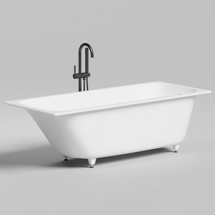 Salini Orlanda Kit Встраиваемая ванна 170х70х60cм, &amp;amp;quot;Up&amp;amp;Down&amp;amp;quot;, сифон, щелевой слив-перелив, S-Sense, цвет: белый матовый