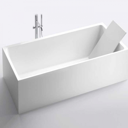 NOORTH milldue edition SKA Ванна отдельностоящая 180х85х50см, с сифоном, milltek solid, фурнитура хром, цвет: белый матовый
