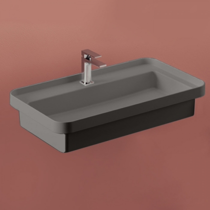 Artceram Fuori Scala Раковина 80х45 см, без отв., встраиваемая, без перелива, цвет: grigio oliva