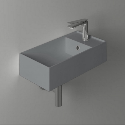 Simas Agile Раковина 50х27см., подвесная, 1 отв., правая, цвет: cemento matt 