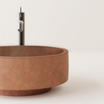 Agape Cenote Раковина &amp;Oslash;42х18.2см., для установки на столешницу, без отв., цвет: Natural clay