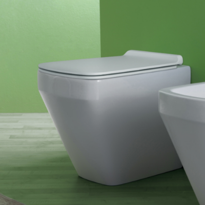 Simas Baden Baden Унитаз приставной безободковый 56х36 см, слив универсальный,  цвет: белый