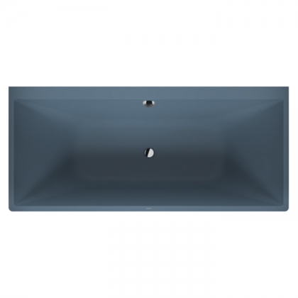 Duravit Vitrium Ванна пристенная 180x80см, с ножками, с2 наклонами для спины, прямоугольная, цвет: синий матовый