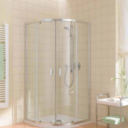 Kermi Atea Четверть круг Atea T10 80x120x185см., серебро+klar+clean (повреждена упаковка)