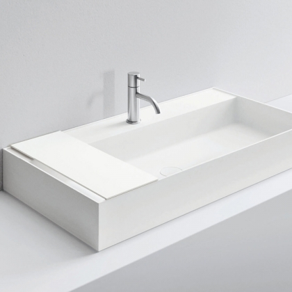 NOORTH milldue edition Раковина 90.4х47.2х12 см, 1 отв., накладная, цвет: белый