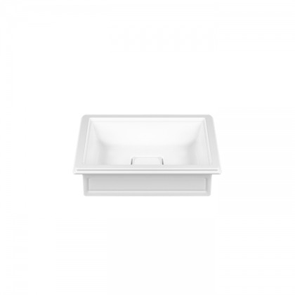 Gessi Eleganza Раковина 56х42 см, без отв., накладная/встраиваемая, без перелива, цвет: белый