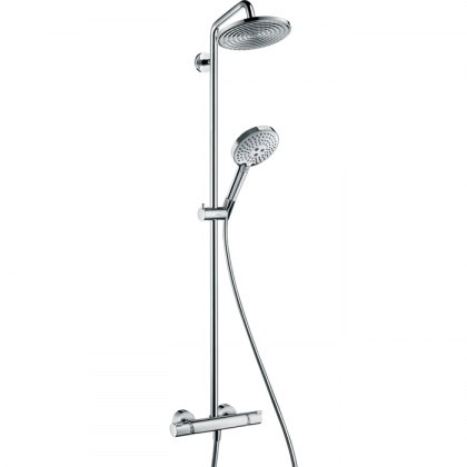 Hansgrohe Raindance Select S Душевой комплект: смеситель термостатический, верхний душ, ручной душ, штанга для душа, цвет: хром