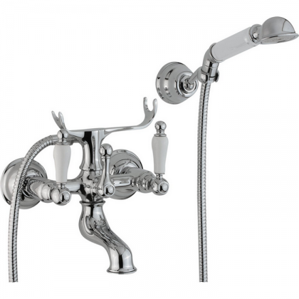 CISAL Arcana Toscana Смеситель настенный для ванны/душа с ручной лейкой,держателем и шлангом, цвет: хром 