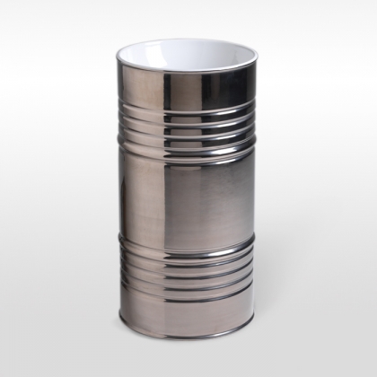 Kerasan Artwork Раковина 45х90 см, без отв., свободностоящая &amp;amp;quot;BARREL&amp;amp;quot;, слив в стену, цвет: белый / платина