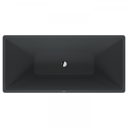 Duravit Vitrium Ванна отдельностоящая 160x75см, с ножками, с2 наклонами для спины, прямоугольная, цвет: темно-серый матовый