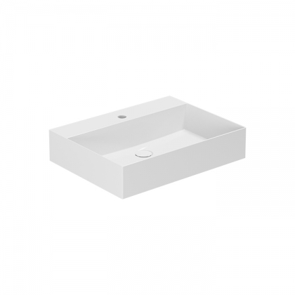 Azzurra Elegance Squared Раковина подвесная/накладная, 60x45xH12,5 см, 1 отв., цвет: Bianco lucido