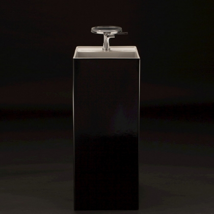 Laufen Kartell Раковина 37.5х43.5х90 см, 1 отв., напольная, без перелива, цвет: черный