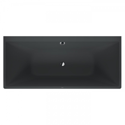 Duravit Vitrium Ванна пристенная 180x80см, с ножками, с2 наклонами для спины, прямоугольная, цвет: темно-серый матовый