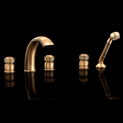 Devon&amp;amp;Devon Excelsior Royal Смеситель для ванны на пять отверстий, цвет: античная латунь