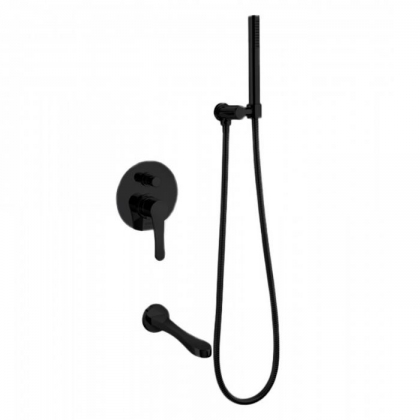 Смеситель для ванны Bongio O'Clock Green, цвет: черный матовый