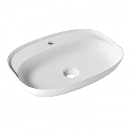 Alice Form Oval Раковина 60x45х12см., накладная, 1 отв., цвет: белый глянцевый