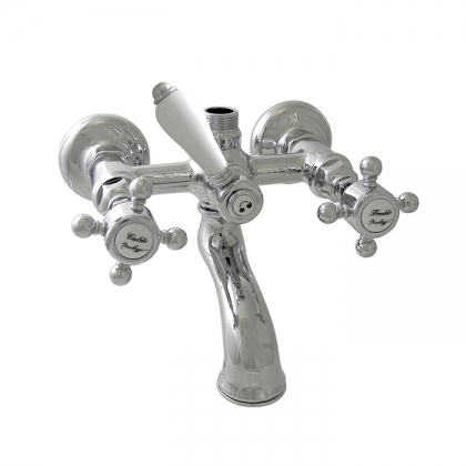 Nicolazzi Half Dome Смеситель для ванны и душа, настенный, с 2мя ручками, на 2 отв., цвет: хром