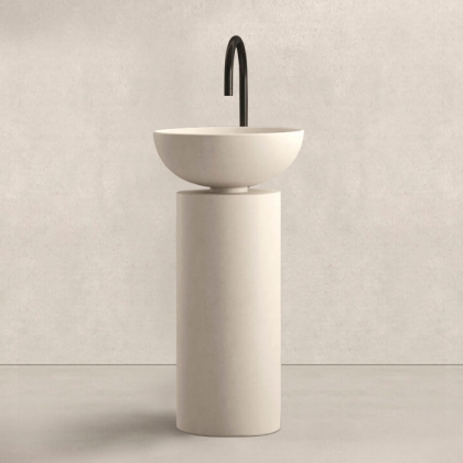 Noorth milldue edition SABA 45 Раковина напольная &amp;Oslash;45x90см, слив в пол, без отв., цвет: Caolino