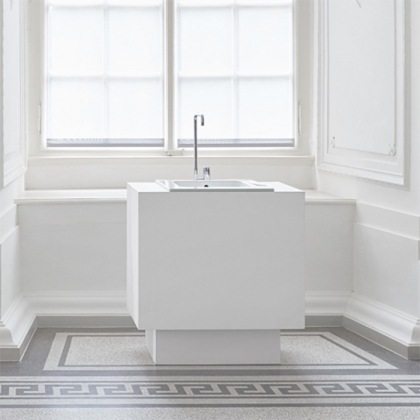 Bette One Раковина встраиваемая на столешницу 80&amp;times;49.5&amp;times;13см, с 1 отв., с переливом, сталь, цвет: белый