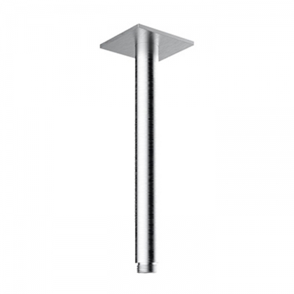 Almar 316 Stainless Steel Кронштейн для верхнего душа, потолочный, 20 см с квадратным отражателем, цвет: нержавеющая сталь брашированная AISI 316
