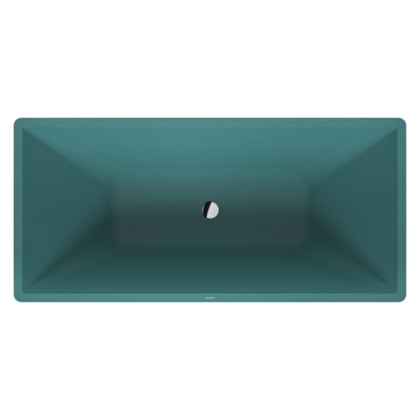 Duravit Vitrium Ванна отдельностоящая 160x75см, с ножками, с2 наклонами для спины, прямоугольная, цвет: аквамарин матовый