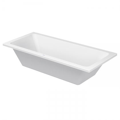 Duravit D-Code  Ванна акриловая 180х80x40см , встраиваемая, с 2 наклонами для спины, выпуск центральный, цвет: белый