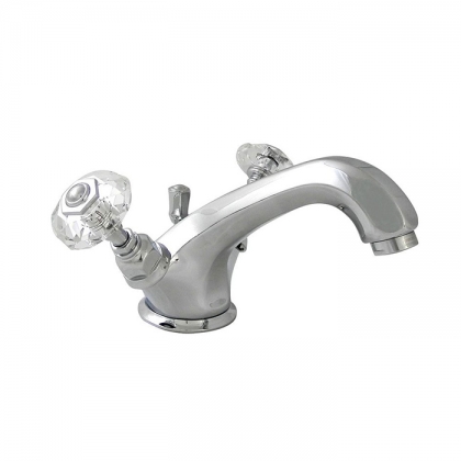 Nicolazzi Teide Смеситель для раковины с донным клапаном, ручки Crystal handle, цвет: хром 