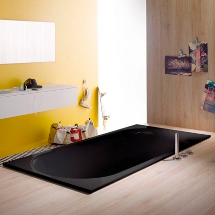 Bette Comodo Ванна 180х80х45см., встраиваемая, с шумоизоляцией, BetteGlasur &amp;reg; Plus, цвет: черный матовый