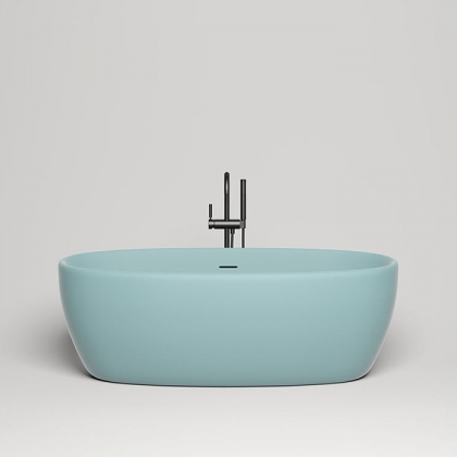 Salini Luce Ванна отдельностоящая 170х85х58cм., донный клапан &amp;amp;quot;Up&amp;amp;Down&amp;amp;quot;, сифон, слив-перелив, материал: S-stone, цвет: Pastel turquoise матовый